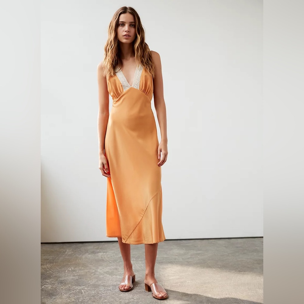 Aritzia Adelphi 100% silk slip dress